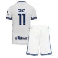 Inter Milan Joaquin Correa #11 Fußballbekleidung Auswärtstrikot Kinder 2024-25 Kurzarm (+ kurze hosen)